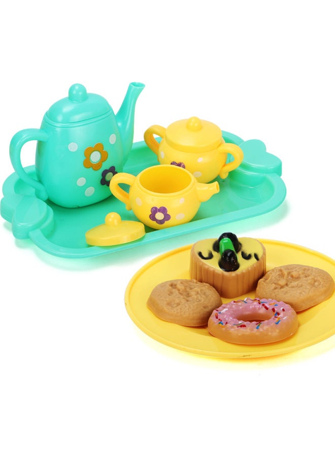Children's Afternoon Tea Set Kitchen Play House Toys Girls Plastic Tea Pot Cup Utensils Baby Birthday Gift Toy Suit-Color:Section B -13-piece Set (only For Sale, Not For Domestic Sale) - Image 5