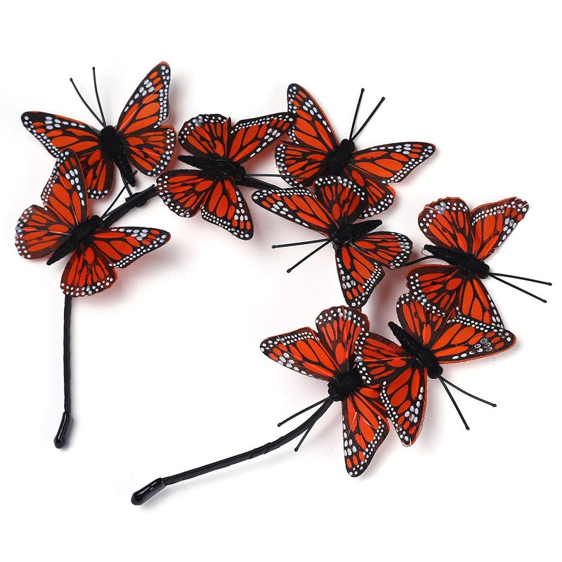 Coucoland Butterfly Fascinator Hat Derby Fascinators Boho Style Headband Butterfly Headpiece - Image 3