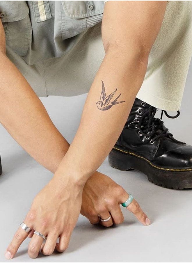 inkbox - Inkbox Temporary Tattoos, Semi-Permanent Tattoo, One Premium Easy Long Lasting, Water-Resistant Temp Tattoo with For Now Ink - Lasts 1-2 Weeks, Goodbye Home, 3 x 3 in - Image 1