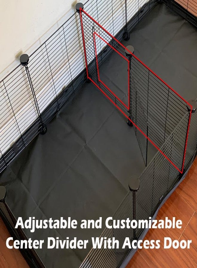 Mcage 48" Extra Large Guinea Pig Enclosure Hamsters Critters Turtles Habitat Playpen Center Divider Access Door Mouse Mice Play Ground Puppy Bunny Play Yard Waterproof Bottom Canvas - Image 5