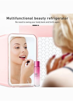 Mini Refrigerator with Dimmable LED Mirror – Cooler & Warmer for Makeup, Skin Care, and Food – Ideal for Bedroom, Office, and Car - pzsku/Z073A4759B0F0CA07CFAEZ/45/_/1736127306/7ec03380-7853-4396-83f6-3decf95b39bc