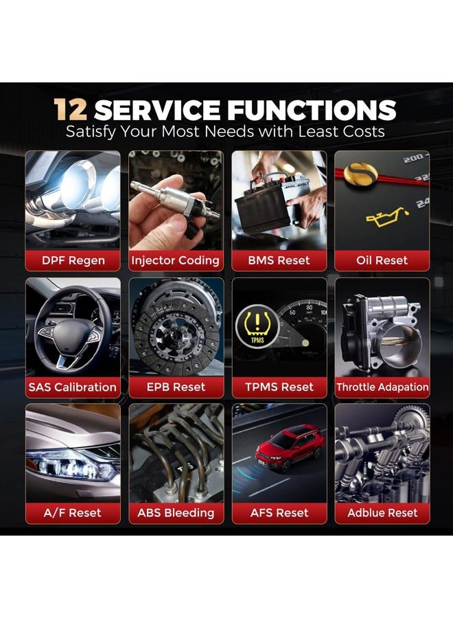 Launch Obd2 Scanner Crp129E Check Engine/Airbag/Antilock Braking/Transmission Reset Oil Lamp/Electronic Parking Brake/Steering Angle Calibration/Tire Pressure Monitor/Throttle - Image 4