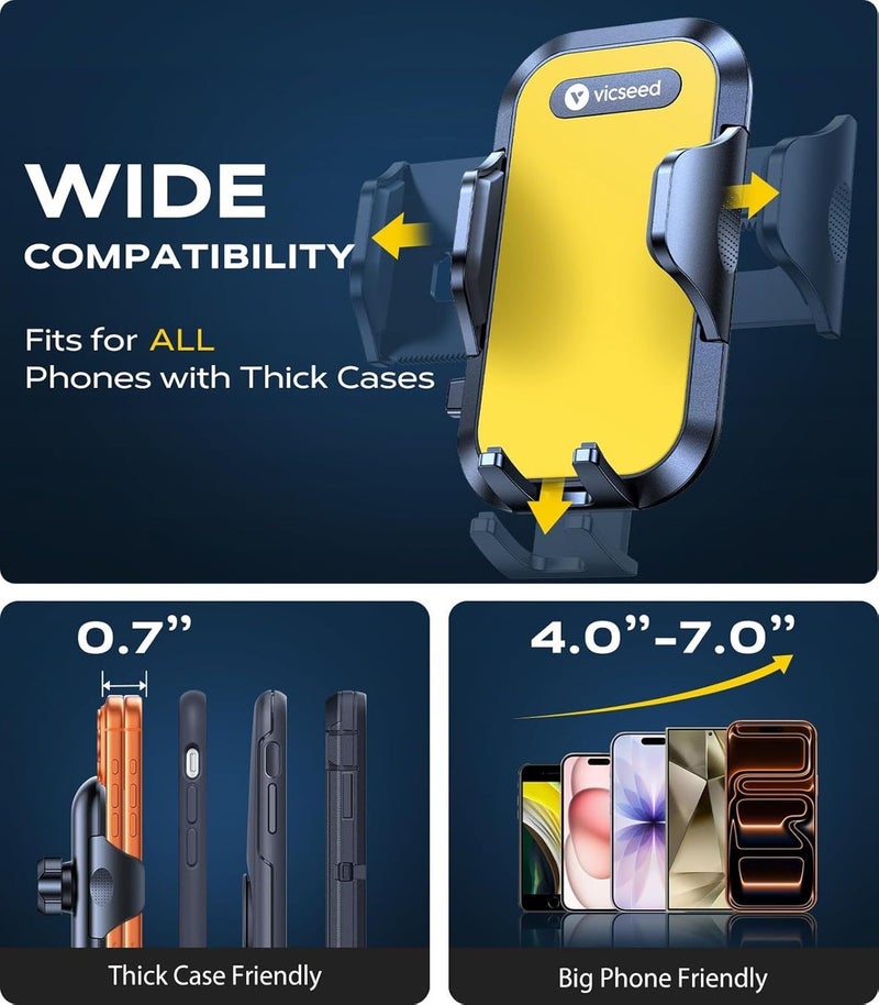 VICSEED True Strongest Suction Rally Racing-Grade Stability Car Phone Holder for iPhone Samsung All Phones, Dark Blue - Image 4