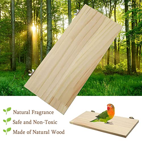 Litewoo Parrot Bird Wood Perch Platform Large Stand Shelf for Birds Budgie Parakeet Cockatiel Conure Cockatoo Macaw African Grey - Image 3