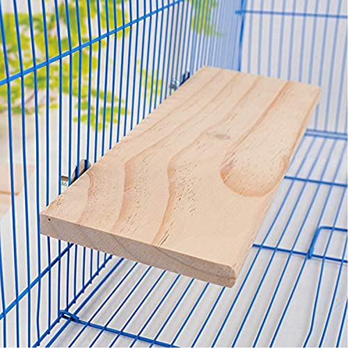 Litewoo Parrot Bird Wood Perch Platform Large Stand Shelf for Birds Budgie Parakeet Cockatiel Conure Cockatoo Macaw African Grey - Image 1