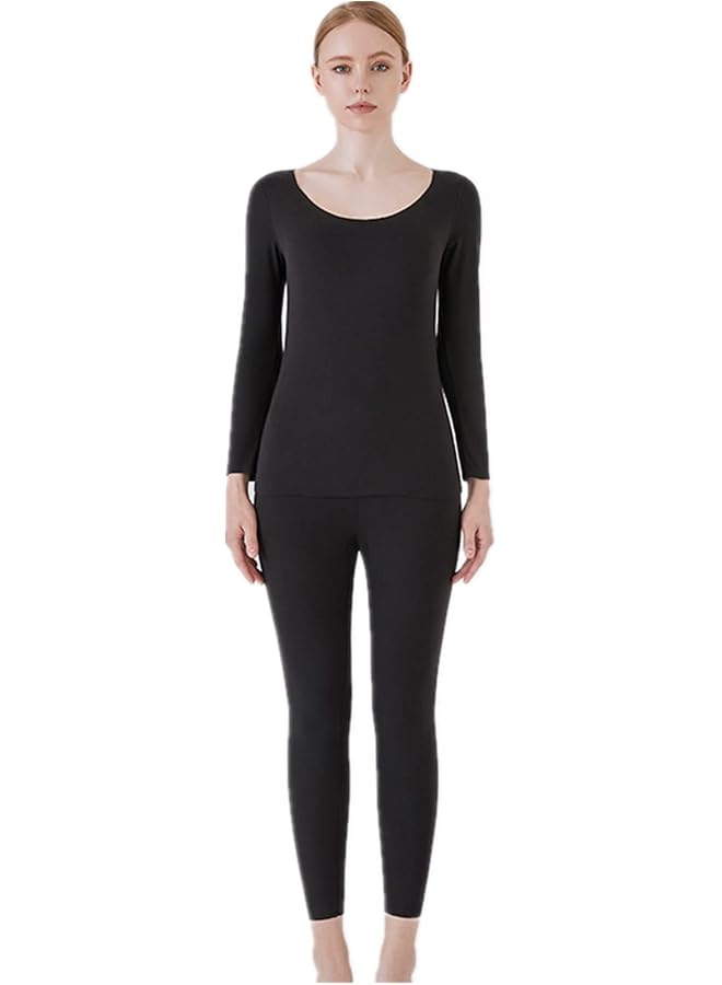 promass Thermal Underwear Set Base Layer Long Sleeve Top Ultra Soft Long Johns,Lined Thermals Leggings for Winter Workout Unisex (Female 1,L) - Image 1