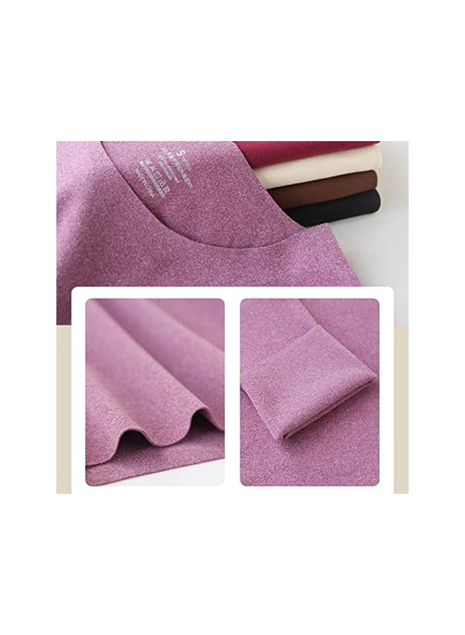 promass Thermal Underwear Set Base Layer Long Sleeve Top Ultra Soft Long Johns,Lined Thermals Leggings for Winter Workout Unisex (Female 1,L) - Image 4