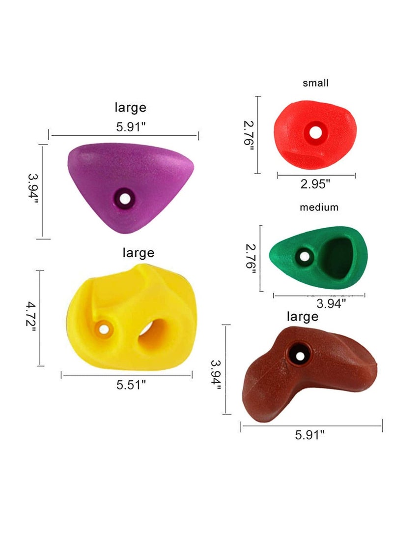 Generic - 32 Pack Rock Climbing Holds for Kids and Adults, Indoor & Outdoor Rock Wall Climbing Kit with Mounting Hardware, Suitable for DIY Rock Climbing Wall, Playground Accessories - Image 1