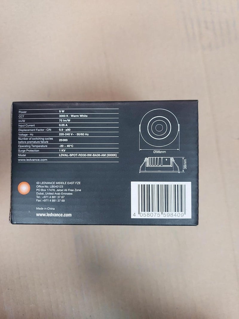 LEDVANCE سبوت لايت LEDVANCE 9 واط أبيض دافئ - Image 2