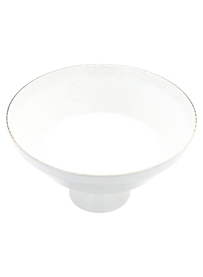 السيف  طبق تقديم بورسلين دائري 24 سم، أبيض - Image 2