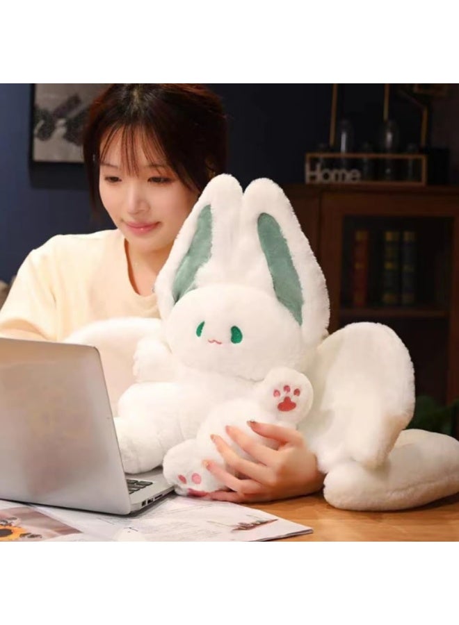 1pc Bat Rabbit Plush Toy – Soft Winged Bunny Stuffed Animal with Green Accents, Big Ears, Cute Eyes, and Cozy Polyester Material – Perfect Easter, Christmas, and Birthday Gift, Kawaii Cuddly Toy, Home Décor, and Car Ornament - Image 2