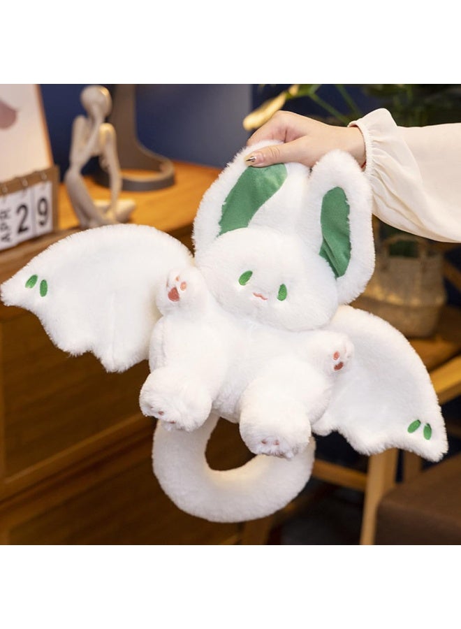 1pc Bat Rabbit Plush Toy – Soft Winged Bunny Stuffed Animal with Green Accents, Big Ears, Cute Eyes, and Cozy Polyester Material – Perfect Easter, Christmas, and Birthday Gift, Kawaii Cuddly Toy, Home Décor, and Car Ornament - Image 1