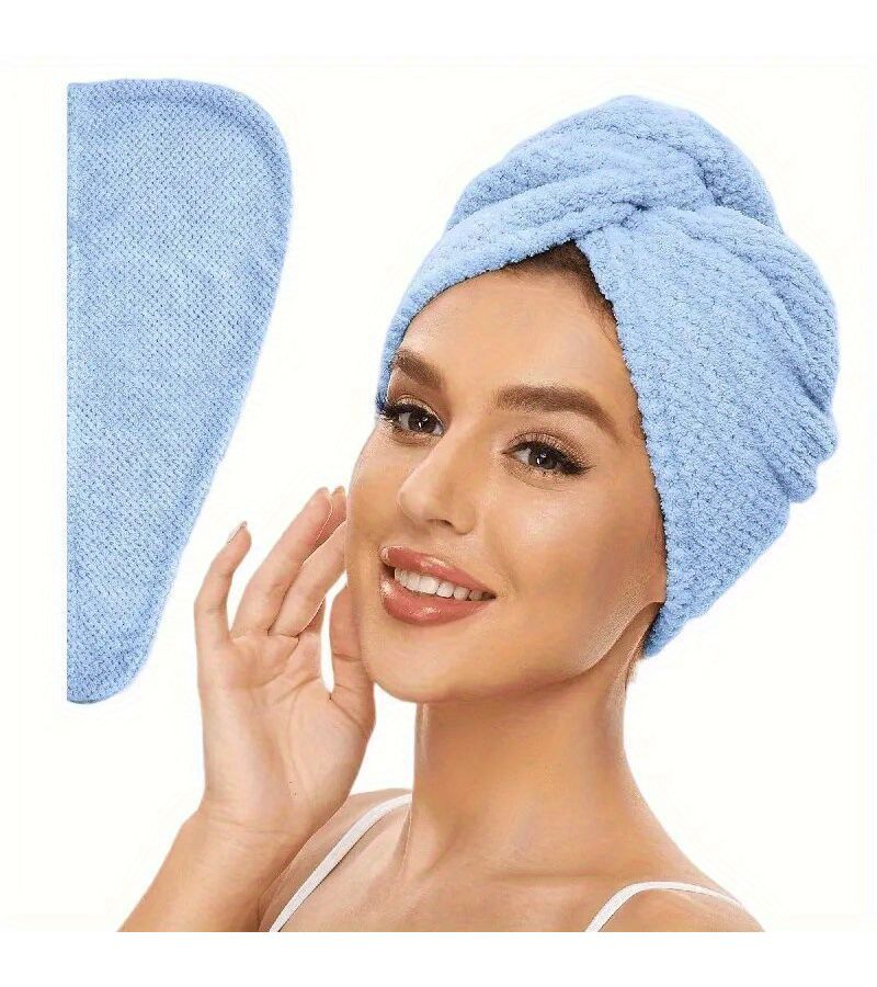 أناناس شبكة وردي منشفة شعر من microfiber سريعة الجفاف شديدة الامتصاص مناسبة للشعر المجعد - Image 5