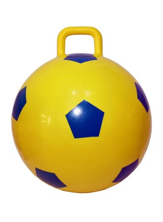 Space Hopper Ball With Pump In Soccer Ball Style, 18In / 45Cm Diameter For Ages 3-6, Kangaroo Bouncer, Hoppity Hippity Hop Ball, Sit-On Bouncy Ball With Handle (Yellow) - pzsku/Z073AB44DE8F42E00DE6EZ/45/_/1734347806/c8141ac7-2be7-4425-8d6a-cac1e1df04f0