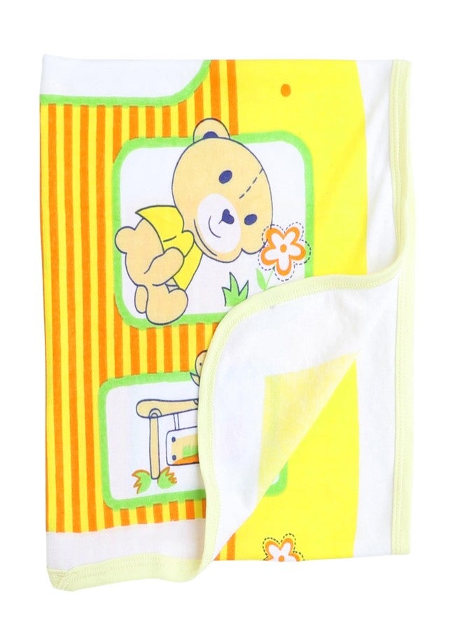 JOY'S E-STORE Super Soft Cotton Baby Towel – 90x60 cm | Lightweight & Skin-Friendly Bath Towel for Newborns, Infants & Toddlers (0–2 Years) | Quick Absorbent & Travel Friendly - 1955 Yellow - Image 1