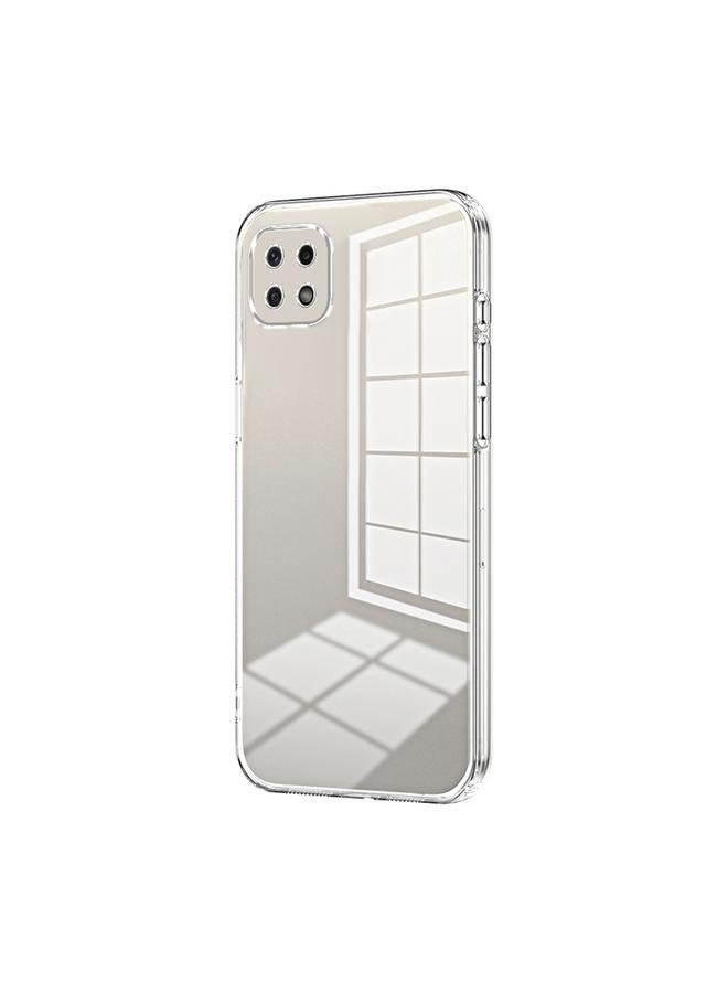 اس-توب جراب لهاتف Samsung Galaxy A22 5G / A22s، جراب هاتف شفاف مطلي بفتحة دقيقة - Image 1