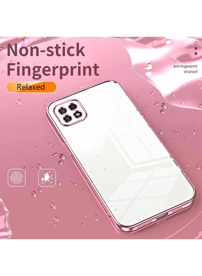 اس-توب جراب لهاتف Samsung Galaxy A22 5G / A22s، جراب هاتف شفاف مطلي بفتحة دقيقة - Image 4