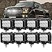 BUNKER INDUST BUNKER INDUST 8Pcs 18W LED Light Pods, 4 Inch Flood Beam Work Lights,Off Road Driving Fog Cubes Lights Bar Waterproof  - Image 2