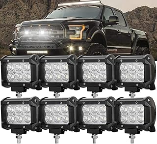 BUNKER INDUST BUNKER INDUST 8Pcs 18W LED Light Pods, 4 Inch Flood Beam Work Lights,Off Road Driving Fog Cubes Lights Bar Waterproof  - Image 1
