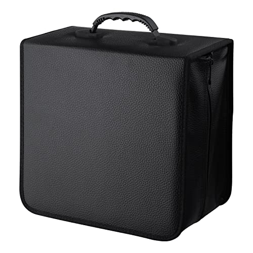 CCidea CD Case DVD Holder Storage 400 Capacity DVD Cases Organizer Portable Cd Wallet Binder for Home Travel 400 Black