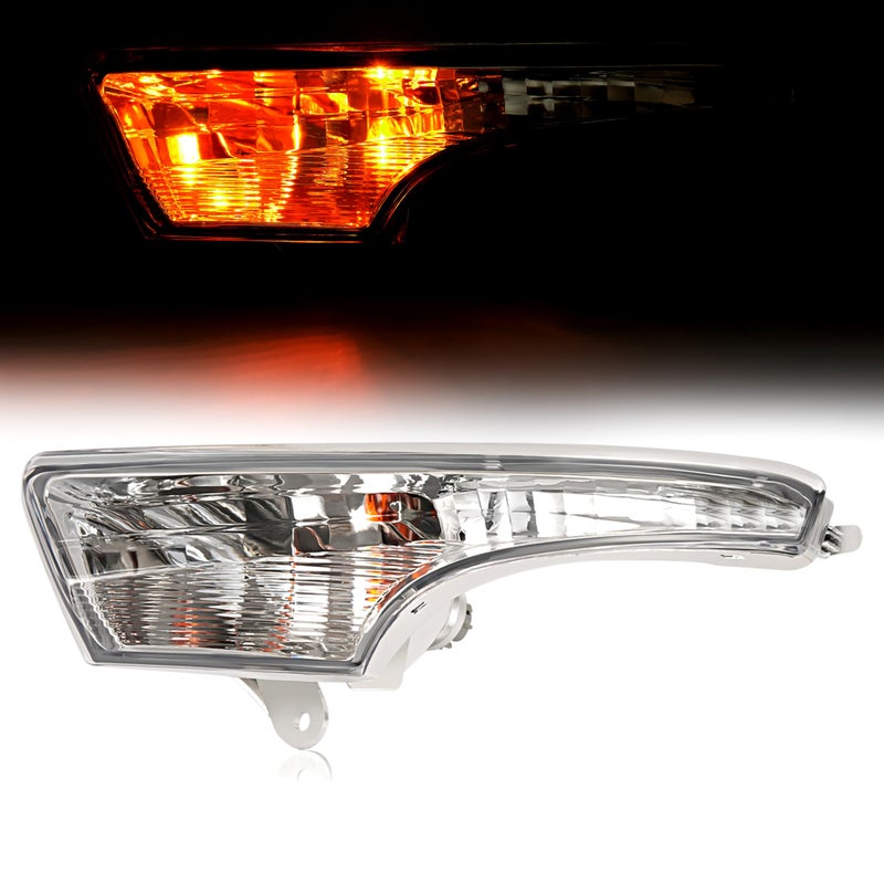 HECASA Turn Signal Light Assembly Compatible with 2013 2014 2015 2016 2017 2018 Nissan Altima Front Bumper Corner Lamp Driver Side Replacement for 261353TA0A NI2530118 Clear Lens