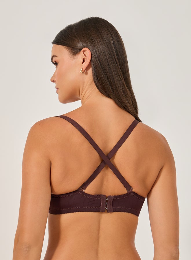Styli Pack of 2 - Padded Non-Wired T-Shirt Bra with Contrast Trim  - Image 5