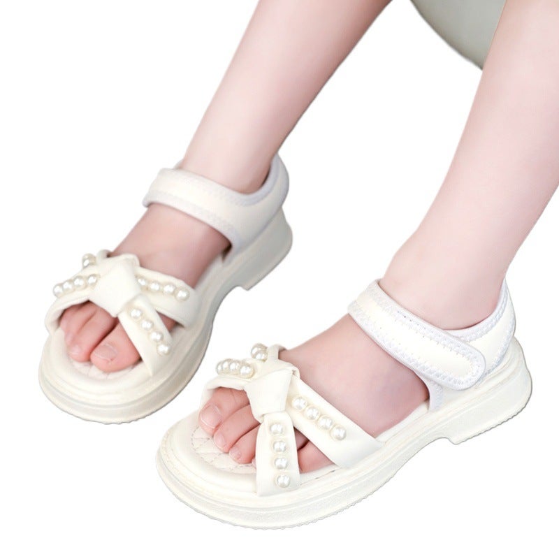 Girls' Sandals Summer Children'S Stylish Soft-Soled Sandals Mid-Size Kids Girls' Fashion Beach Shoes - Image 5