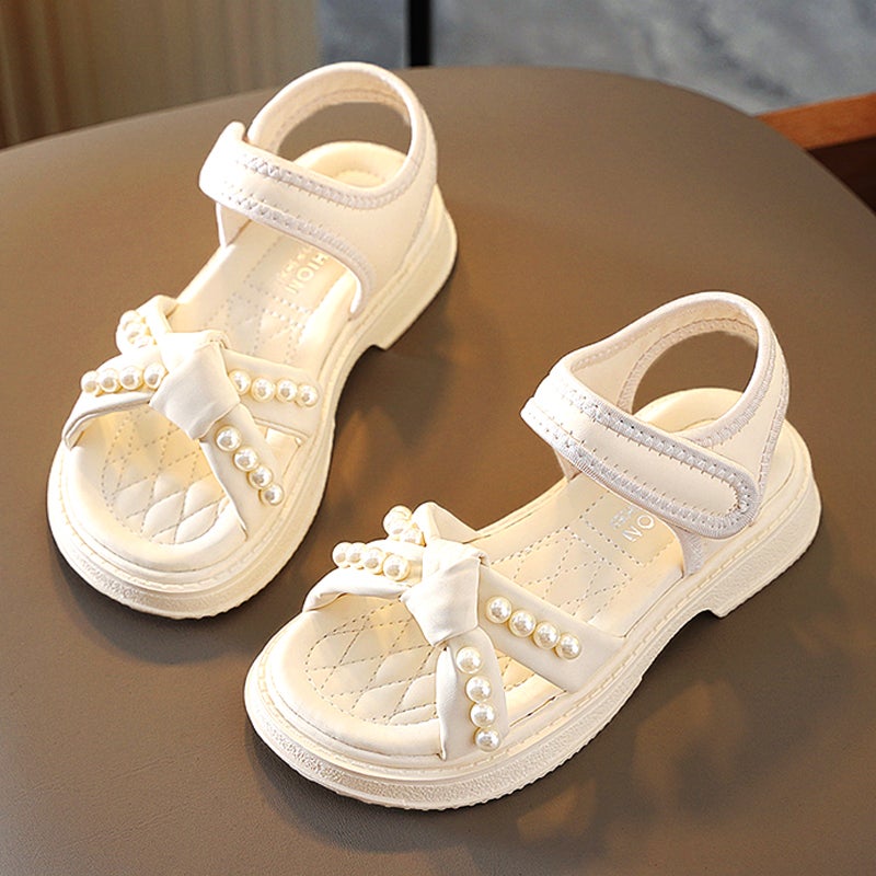 Girls' Sandals Summer Children'S Stylish Soft-Soled Sandals Mid-Size Kids Girls' Fashion Beach Shoes - Image 1