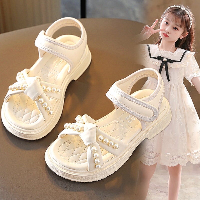 Girls' Sandals Summer Children'S Stylish Soft-Soled Sandals Mid-Size Kids Girls' Fashion Beach Shoes - Image 4
