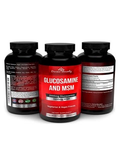 Divine Bounty Glucosamine Sulfate Supplement (2000mg per Serving) with MSM - 240 Small Vegetarian Capsules - No Shellfish, GMO's or Harmful Additives  - Image 4