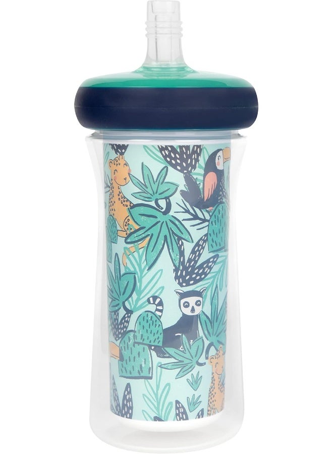 the FIRST years The First Years Insulated Straw Cup for Toddlers 2pk – Wild and Free & Marbled – Dark Blue  - Image 2