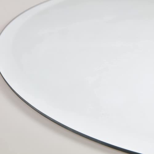 Awadh Small Mirror Aaina Round 23cm 9" x3.5mm Thickness, No Screw Needed to Put It On The Wall, It Can Be Easily Affixed to The Wall Or Over The Tiles with Two Side Tapes GOL Sisa, Unframed, Silver - Image 5