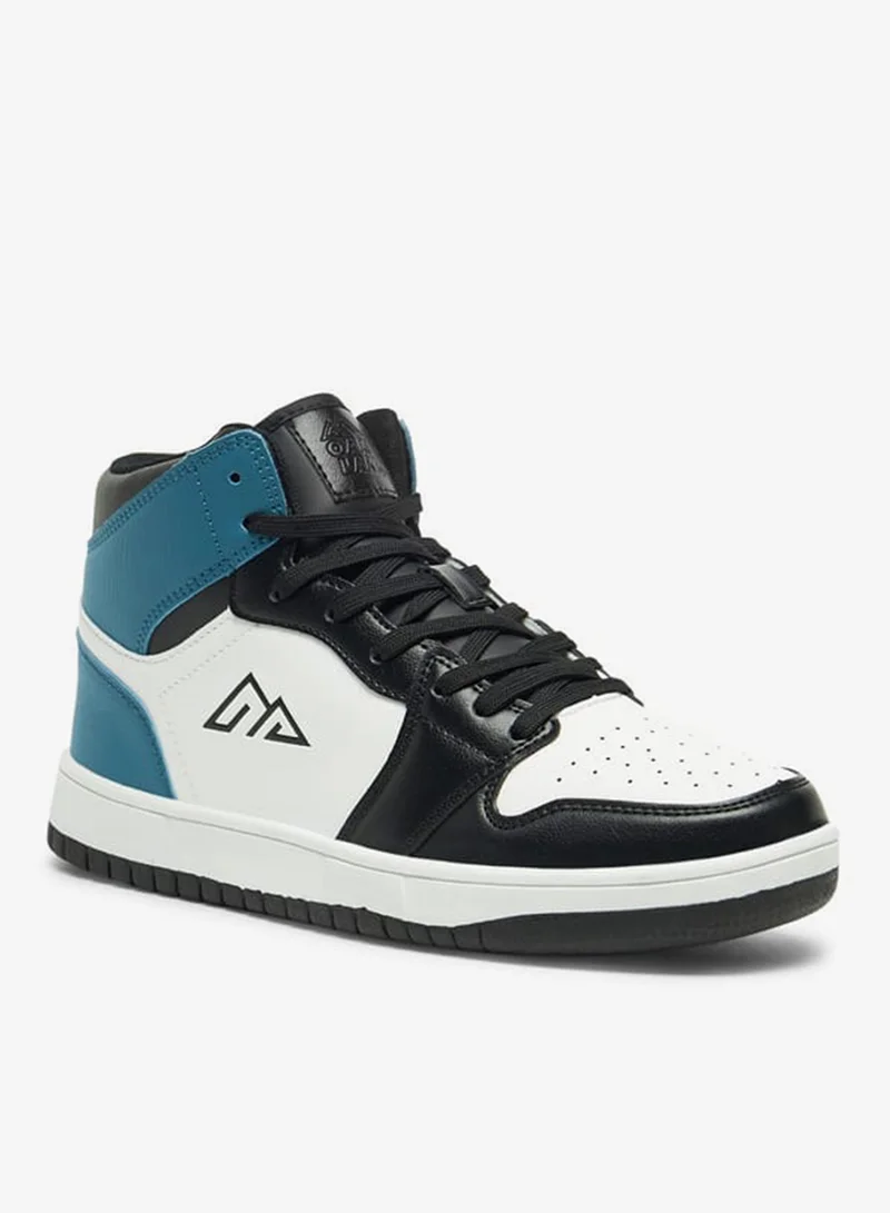 شو اكسبرس سنيكرز رجالي هاي توب بألوان متداخلة وإغلاق برباط