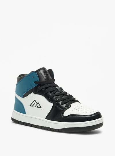 Oaklan by Shoexpress Panelled High Cut Sneakers With Lace-Up Closure