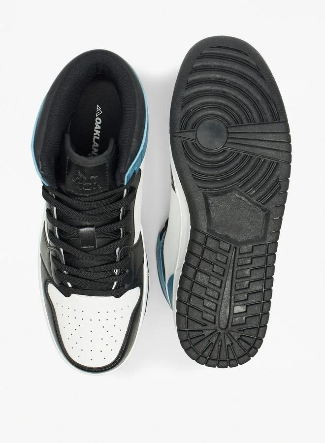 Oaklan by Shoexpress Panelled High Cut Sneakers With Lace-Up Closure