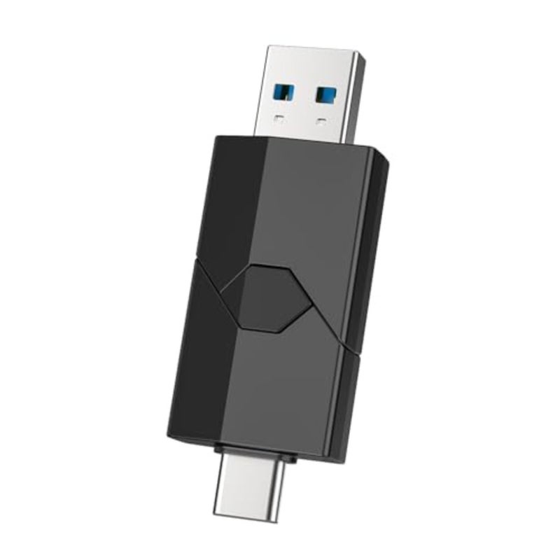 2 in 1 USB C Stick USB 3.0 Flash Drive Retractable USB Type-C Memory Stick USB C and A Thumb Drive for iPhone 15 iPad Pro Android Smartphone Laptop PC - Image 1