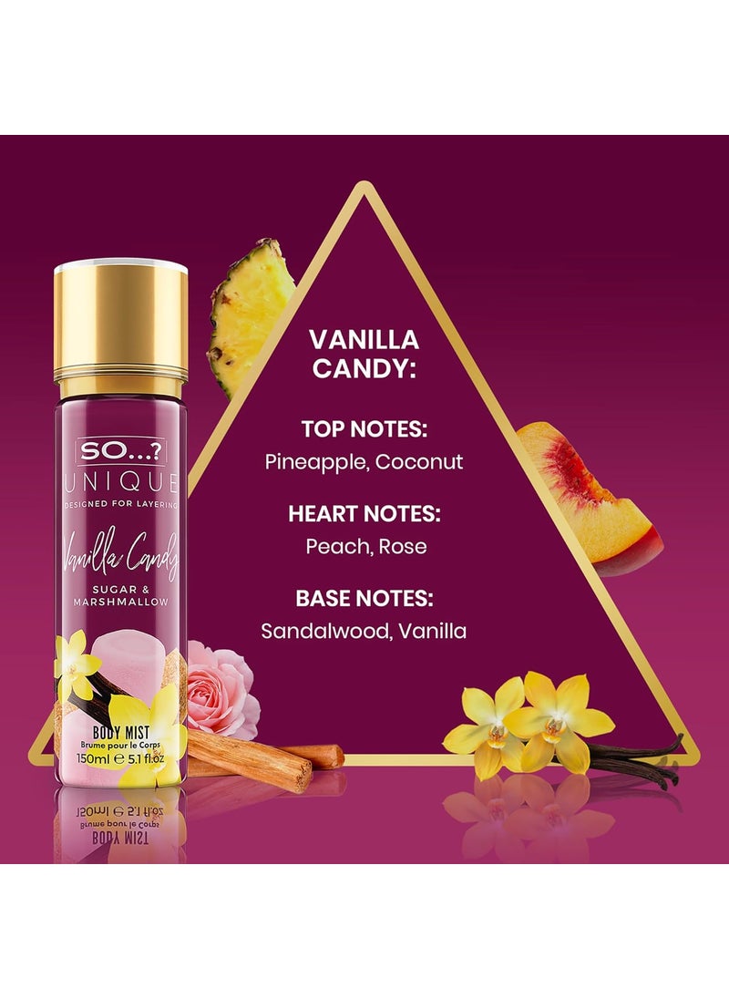 So..? So Unique Vanilla Candy Body Mist  Delightful Perfume for Women  Sweet Fruity Vanilla Perfume with Peach and Rose  Gifts for Women  51 oz  - Image 2