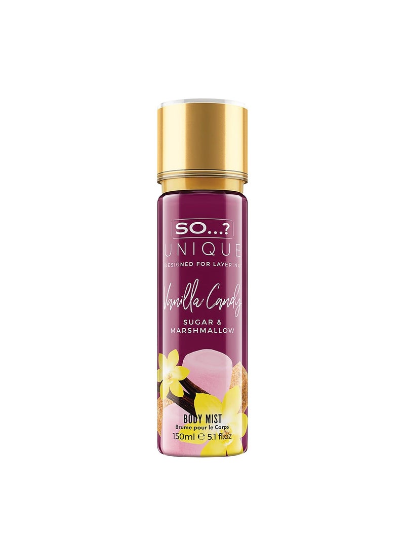 So..? So Unique Vanilla Candy Body Mist  Delightful Perfume for Women  Sweet Fruity Vanilla Perfume with Peach and Rose  Gifts for Women  51 oz  - Image 1