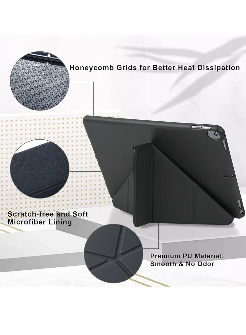 ELTRAZONE iPad 10.2 Inch Case – Compatible with iPad 9th Generation 2021, iPad 8th Generation 2020 & iPad 7th Generation 2019 – 5-in-1 Multiple Viewing Angles, Auto Wake/Sleep, Soft Back Cover, Black - Image 3