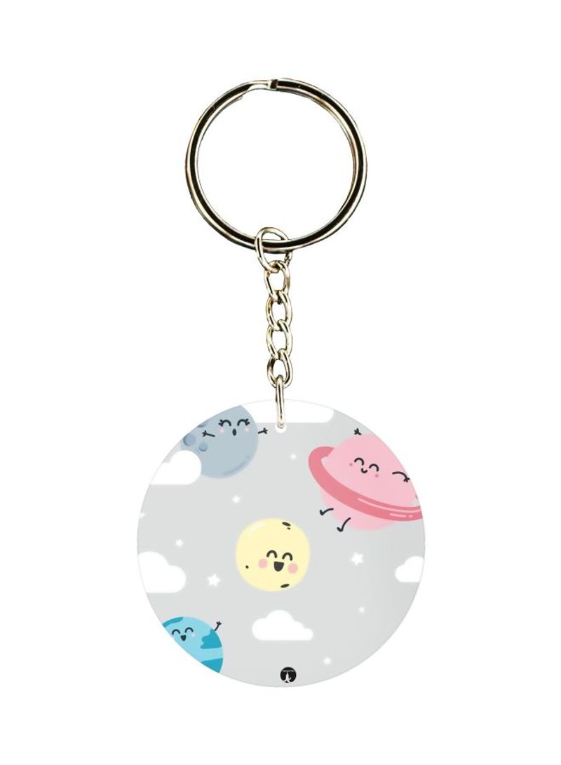 Single Sided Character Printed Keychain