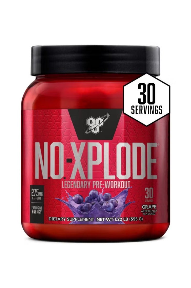 BSN N.O.-Xplode Legendary Pre-Workout Grape Flavor 30 Servings - Image 1