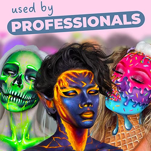 Blue Squid Face Paint Water Based Single Cake Professional Face Paint Body Paint Water Activated Kids Adults Face Painting for Costume Halloween Makeup Cosplay Pastel Yellow Face Paint 30g - Image 5