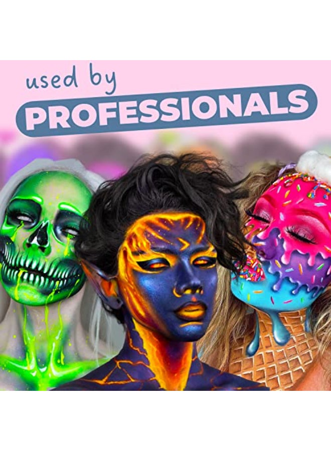 Blue Squid Face Paint Water Based Single Cake Professional Face Paint Body Paint Water Activated Kids Adults Face Painting for Costume Halloween Makeup Cosplay Pastel Yellow Face Paint 30g - Image 4