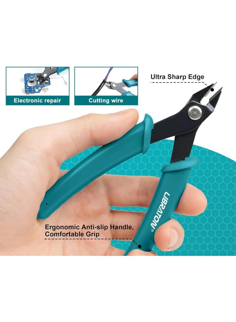 GGOOT Micro Wire Cutter Precision Electronics Flush Cutter and Side Cutting Pliers Hardware Tools 1pcs(Wire Cutters 1PC) - Image 3