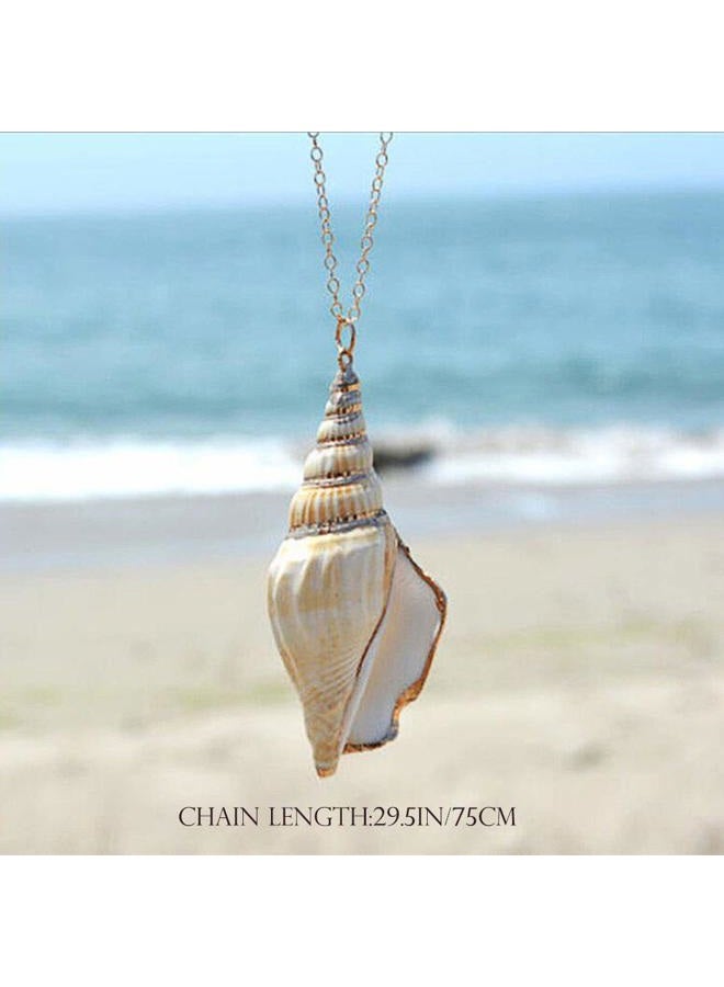 ARTMISS Women Long Y Necklace Shell Pendant Necklace Starfish Gold Chain for Girls - Image 2