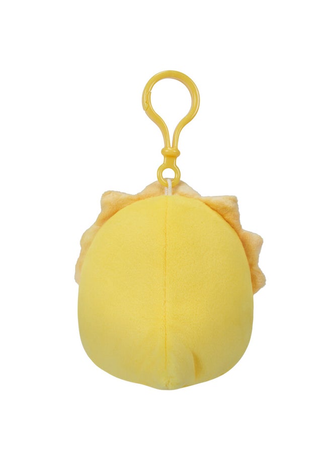 Squishmallows - Little Plush 3.5 inch Clip-On Lancaster Yellow Triceratops Officially Licensed Kellytoy Plush Toy Colorful Soft Gift for Kids Girls & Boys Washable Squishy Stuff Toy Multicolor All Age - Image 1