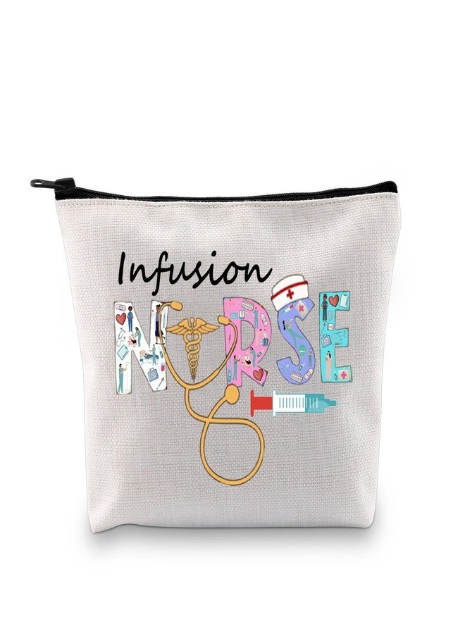 XYANFA Infusion Nurse Makeup Bag Infusion Nurse Gift Infusion Therapy Nurse IV Nurse Gift Chemo Nurse RN Nurse Apprecition Zipper Pouch (INFUSION NURSE) - Image 1