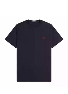 FRED PERRY Fred Perry Men's short sleeve T-shirt Summer casual wheat embroidery pure cotton crew neck simple base 
