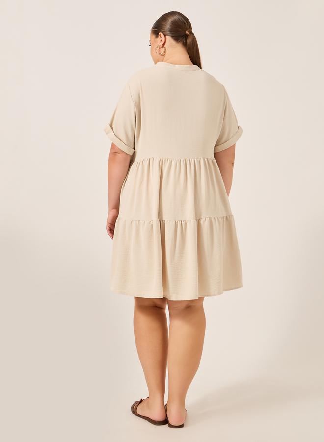 Styli Tiered Crochet Mini Dress  - Image 5