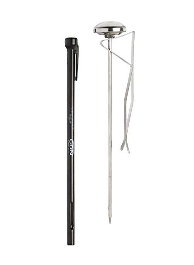 CDN ProAccurate® Instant Read Beverage Frothing Thermometer with Clip for Precise Temperature Measurement, 6.5" Stainless Steel Stem, Easy to Read Display, Black Case (IRB220-F-6.5) - Image 4